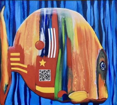 Original Pop Art Fish Paintings by Andrea Ranieri Maria Ottaviano