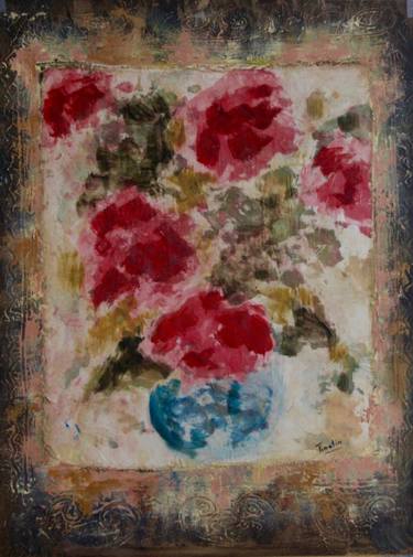 Print of Fine Art Floral Paintings by Tina Vachnadze
