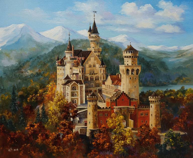 Neuschwanstein Castle Painting by Yuriy Borsuk