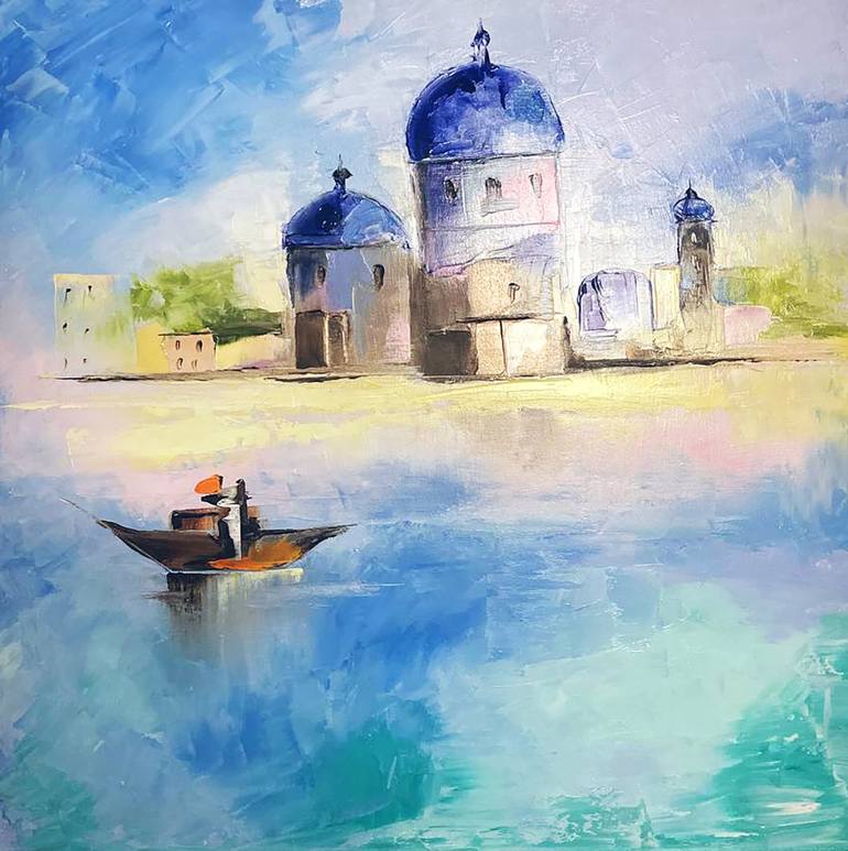 Print of Contemporary Boat Paintings by Natali Zablotskaya