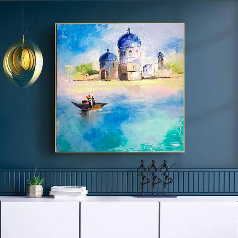 Original Contemporary Boat Painting by Natali Zablotskaya