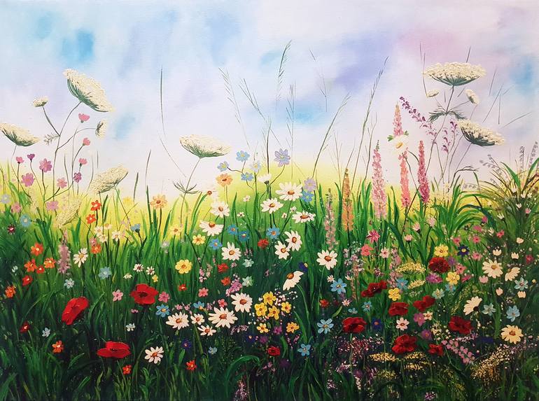 Oil Painting Wildflowers