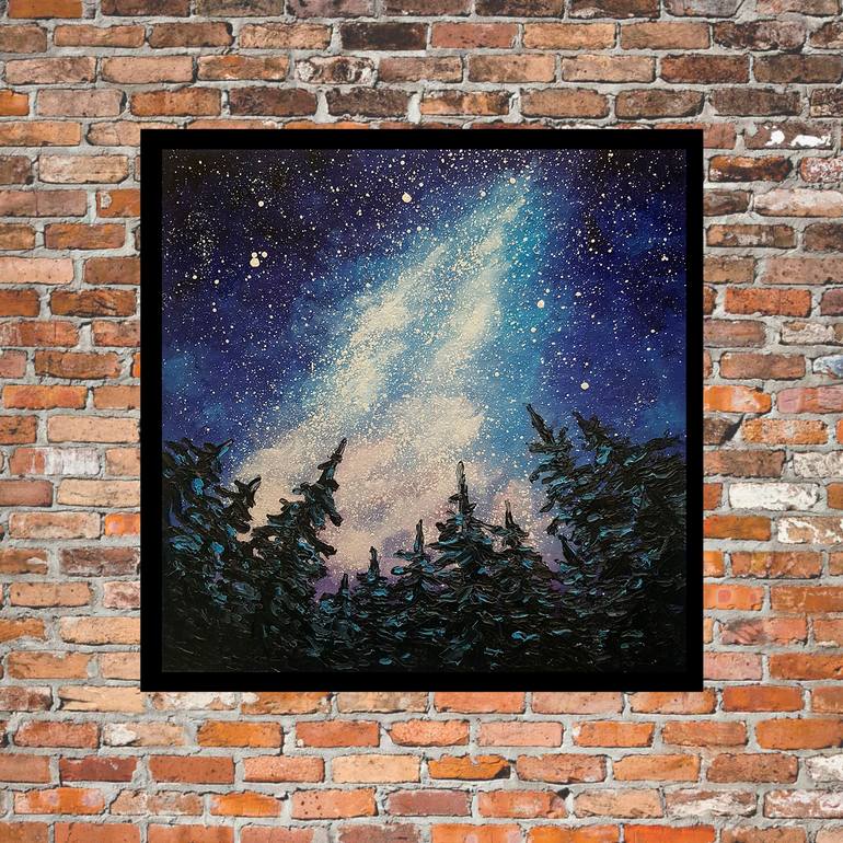 Original Abstract Expressionism Outer Space Painting by Natali Zablotskaya