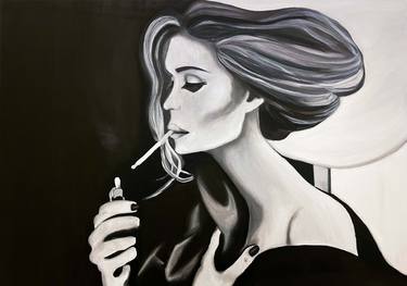 Oil painting "Smoking girl" thumb