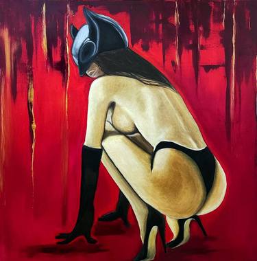 Author's oil painting "Erotic in the mask". thumb