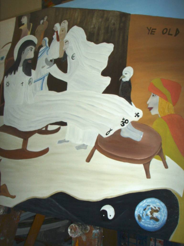 Original Expressionism Religion Painting by C J Lewis