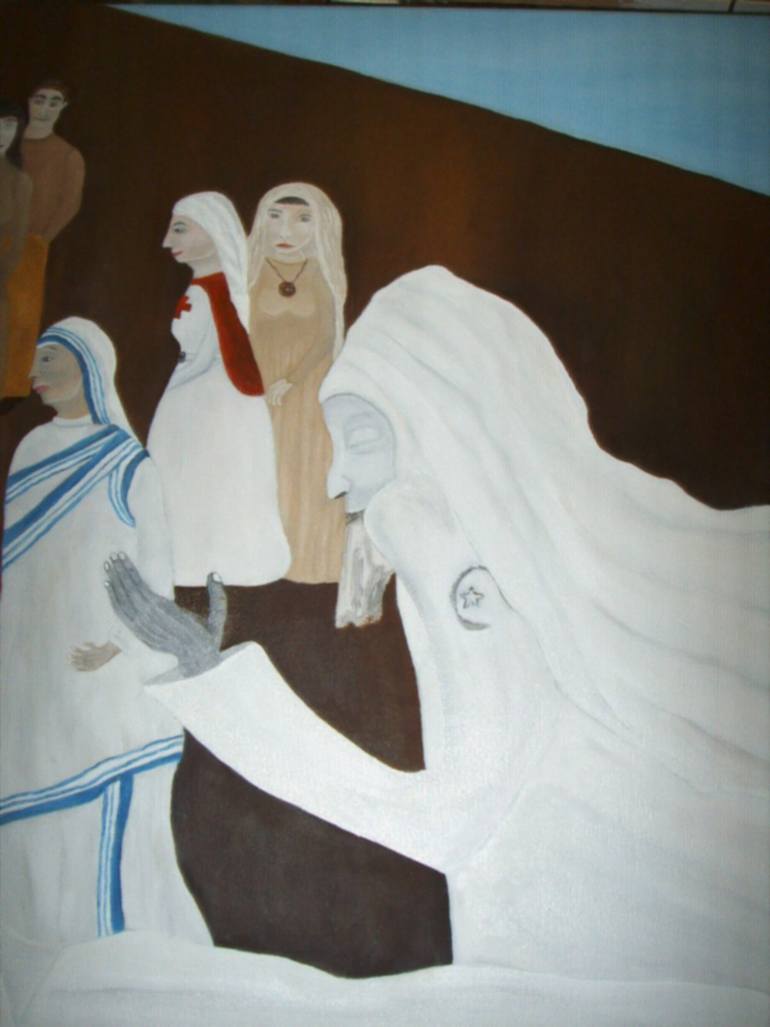 Original Expressionism Religion Painting by C J Lewis