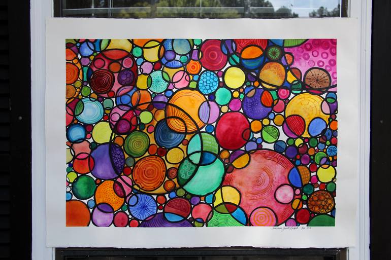 Original Abstract Expressionism Abstract Painting by Tina-Marie Sanford