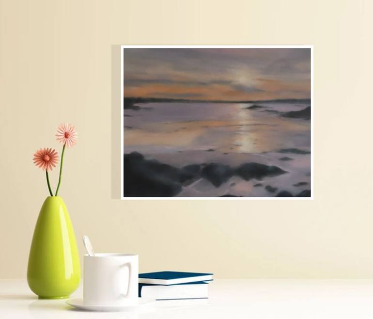 Original Impressionism Seascape Painting by Howard Sills