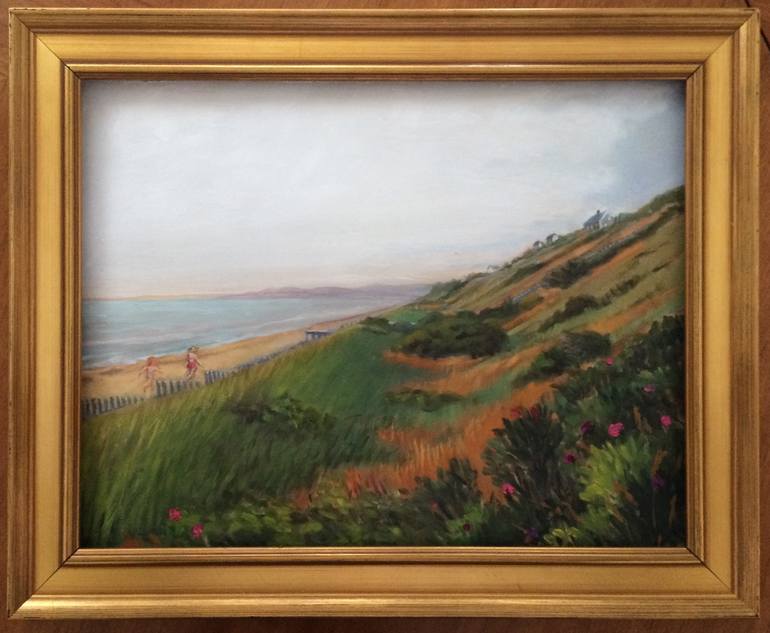 Original Impressionism Beach Painting by Ann Miller