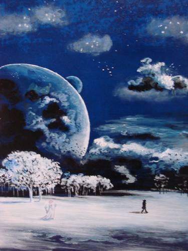 Print of Surrealism Outer Space Paintings by Lilia Buraga