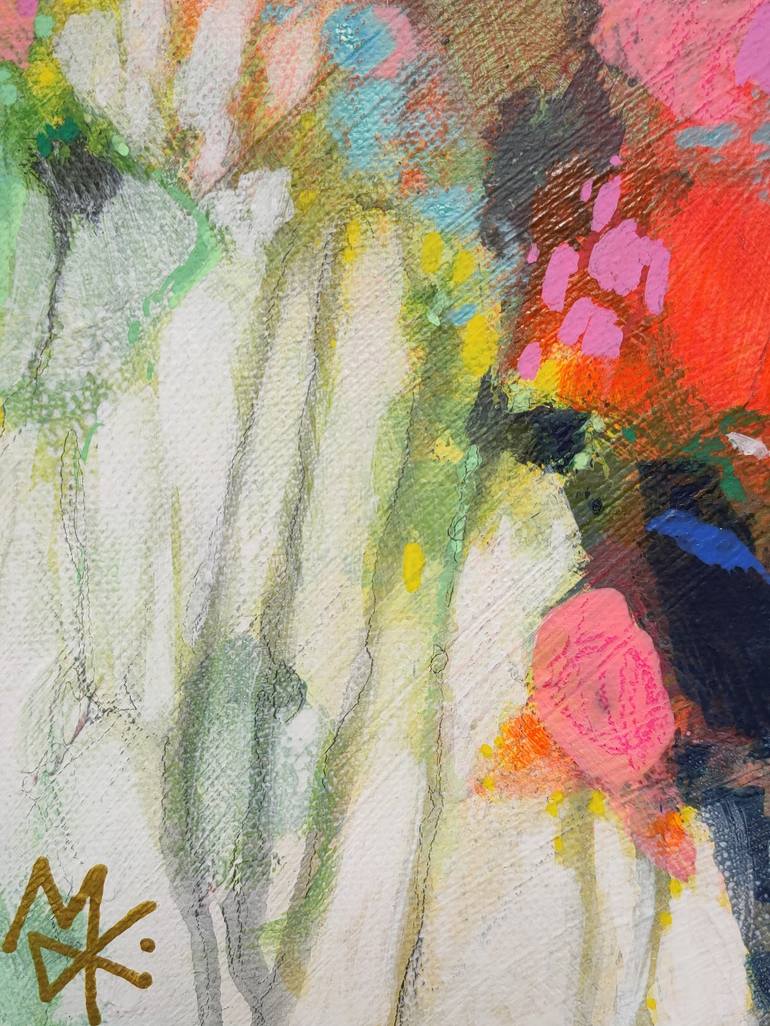 Original Abstract Botanic Painting by Krisztina Megyeri