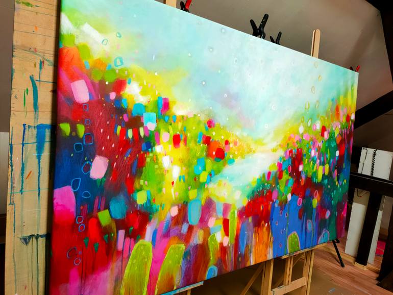 Original Abstract Landscape Painting by Krisztina Megyeri