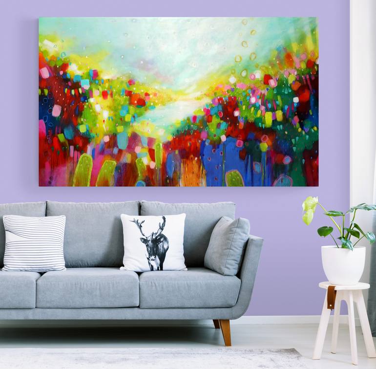 Original Abstract Landscape Painting by Krisztina Megyeri