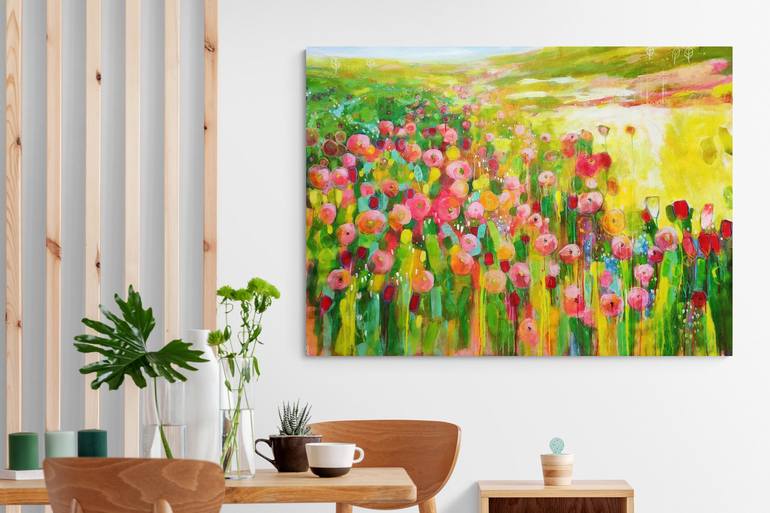 Original Abstract Landscape Painting by Krisztina Megyeri