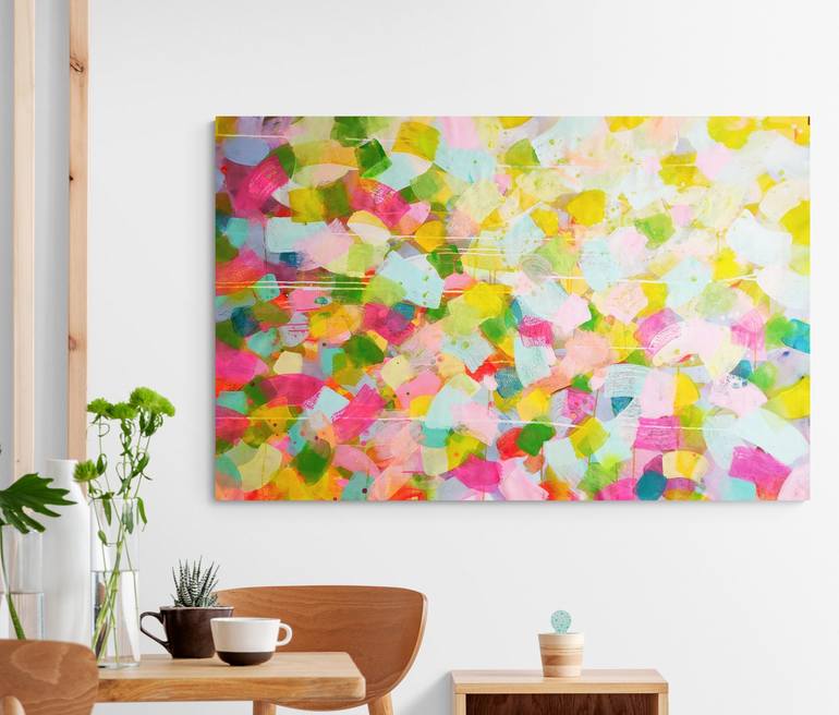 Original Abstract Geometric Painting by Krisztina Megyeri