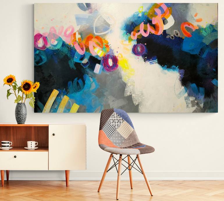 Original Abstract Expressionism Abstract Painting by Krisztina Megyeri