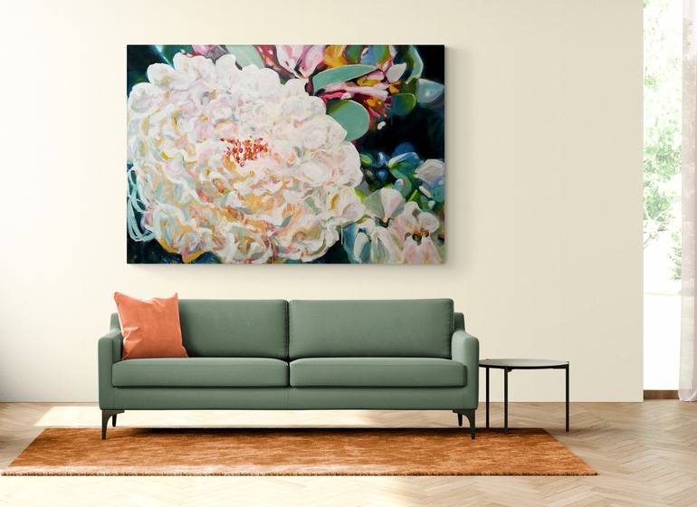 Original Abstract Floral Painting by Krisztina Megyeri