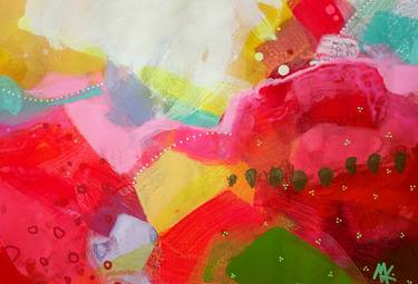 Original Abstract Expressionism Abstract Mixed Media by Krisztina Megyeri