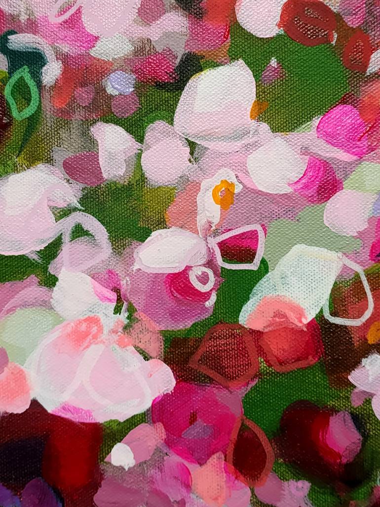 Original Abstract Floral Painting by Krisztina Megyeri