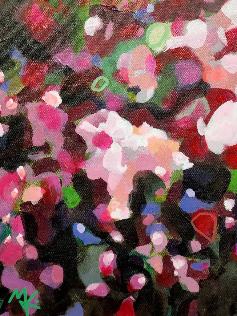 Original Abstract Floral Painting by Krisztina Megyeri