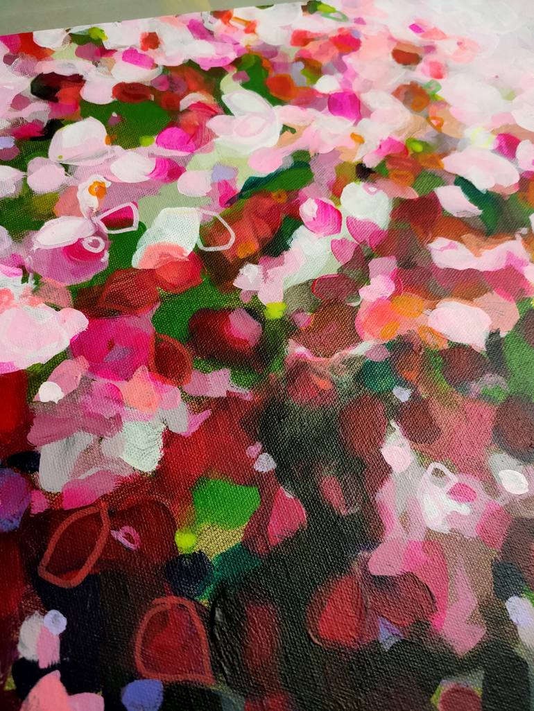 Original Abstract Floral Painting by Krisztina Megyeri