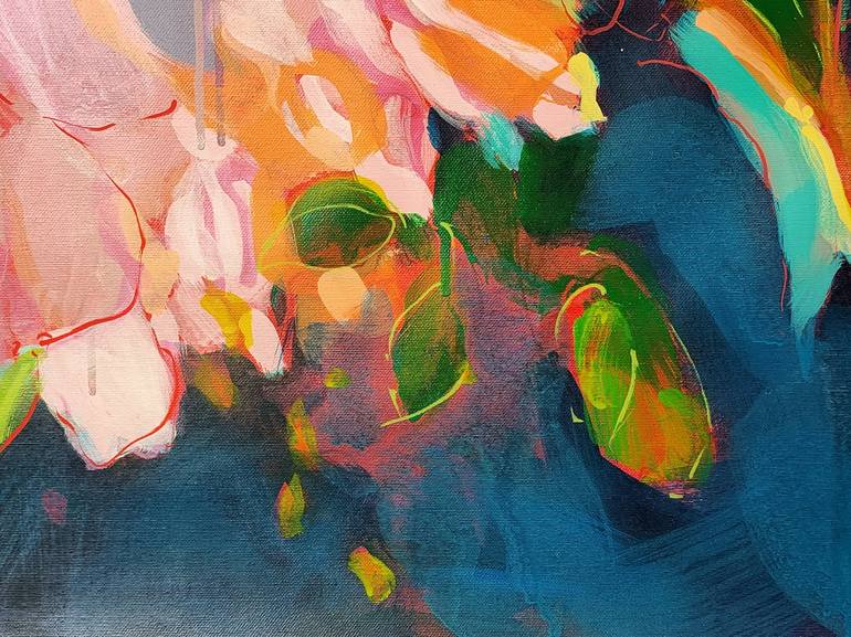 Original Abstract Floral Painting by Krisztina Megyeri