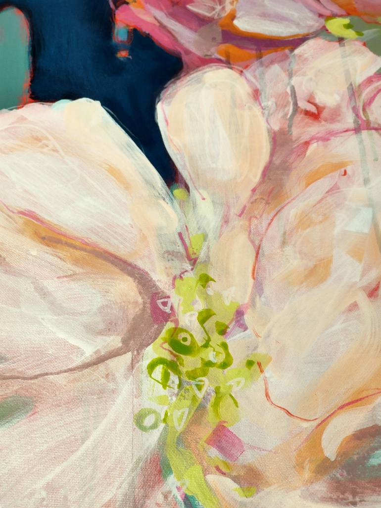 Original Abstract Floral Painting by Krisztina Megyeri