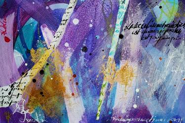 Original Abstract Calligraphy Collage by Krisztina Megyeri