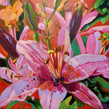 Print of Floral Paintings by Krisztina Megyeri