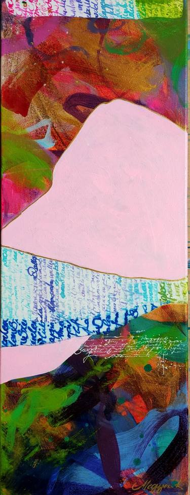 Original Abstract Expressionism Abstract Mixed Media by Krisztina Megyeri