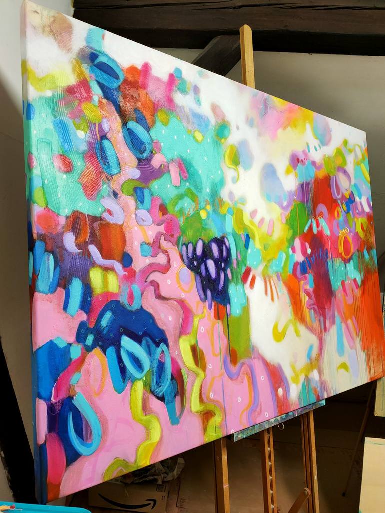 Original Abstract Graffiti Painting by Krisztina Megyeri