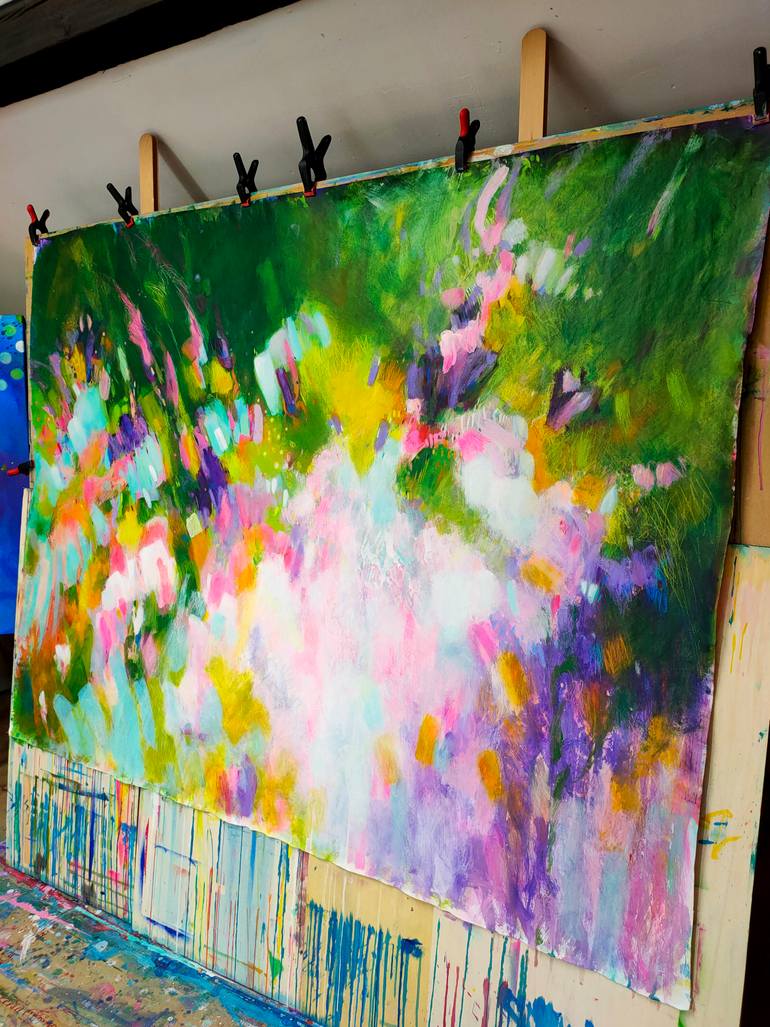Original Abstract Landscape Painting by Krisztina Megyeri