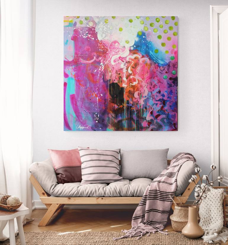 Original Abstract Expressionism Abstract Painting by Krisztina Megyeri