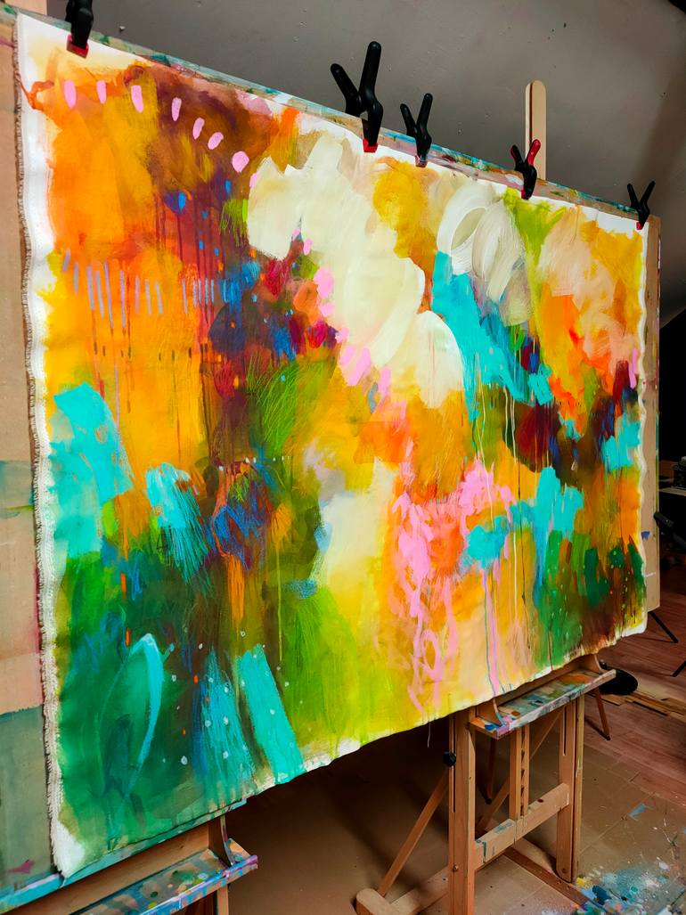 Original Abstract Expressionism Abstract Painting by Krisztina Megyeri