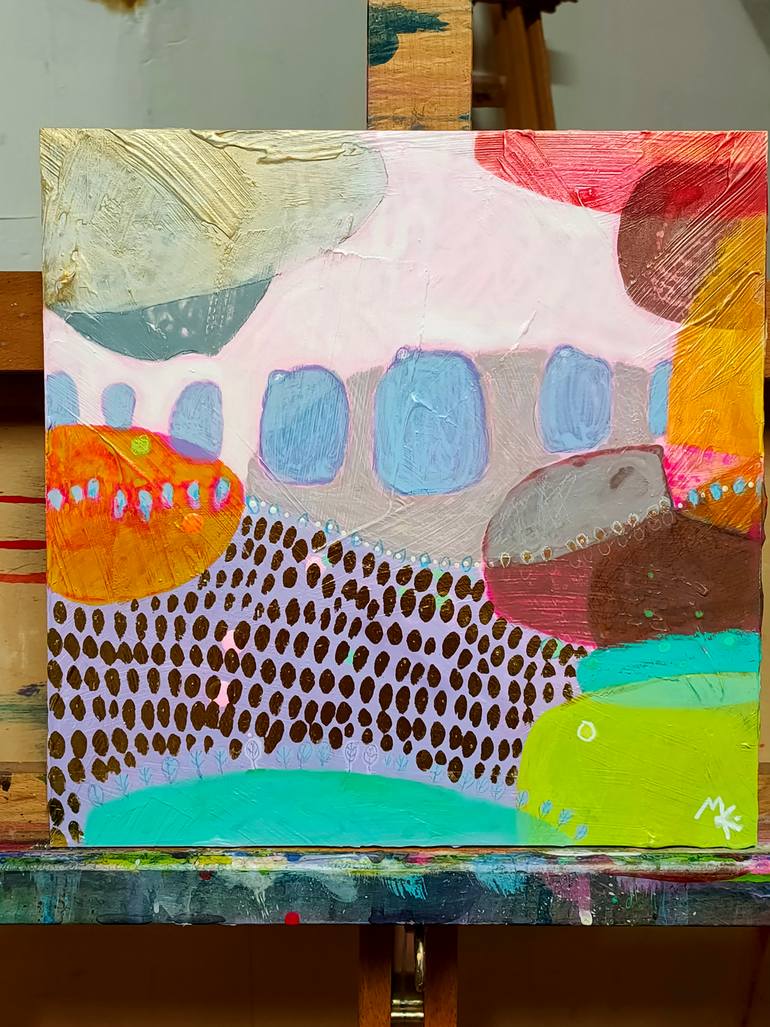 Original Abstract Landscape Painting by Krisztina Megyeri