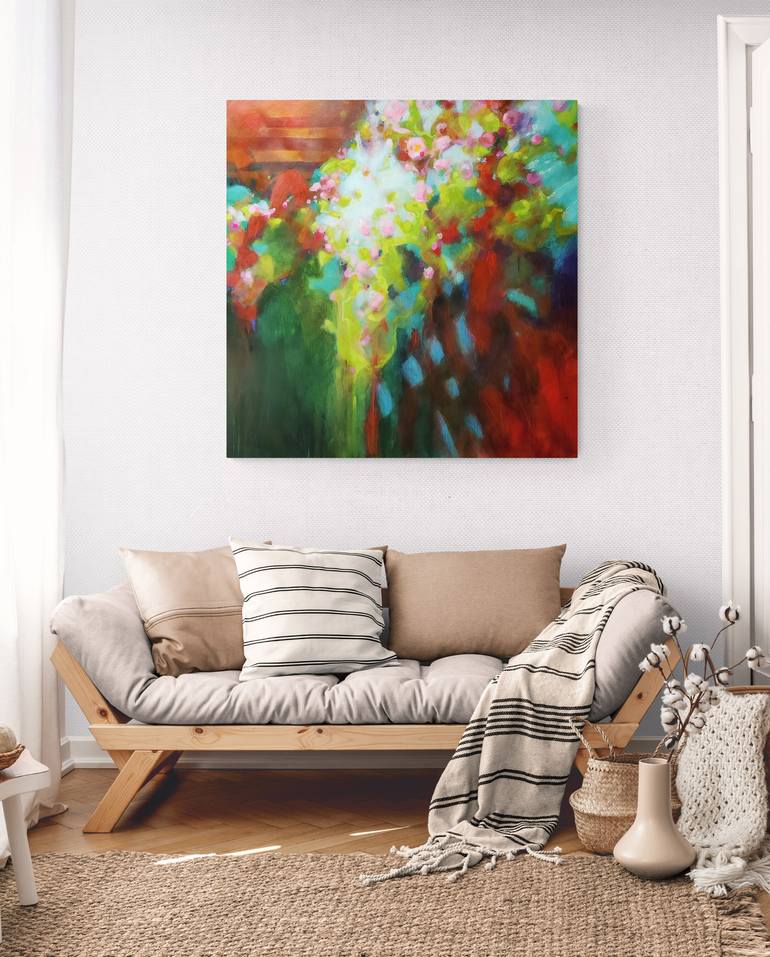 Original Neo-impressionism Abstract Painting by Krisztina Megyeri