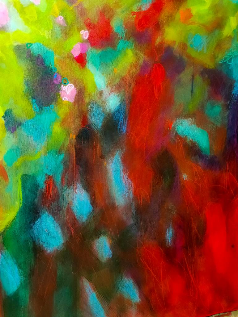 Original Neo-impressionism Abstract Painting by Krisztina Megyeri
