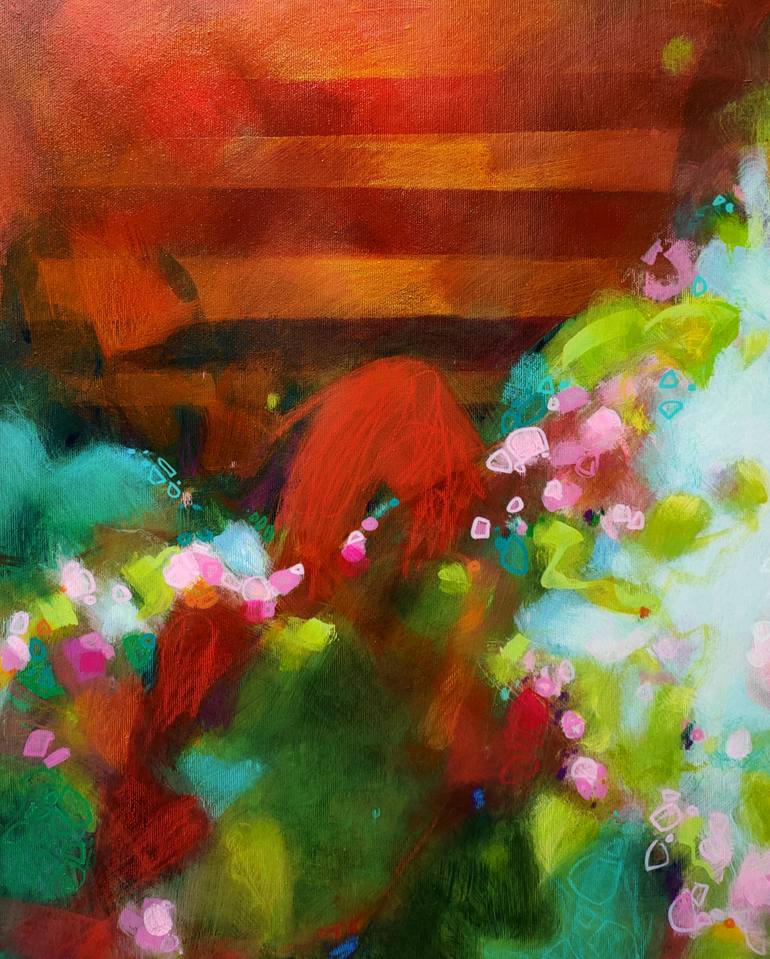 Original Neo-impressionism Abstract Painting by Krisztina Megyeri