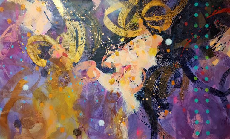 Original Abstract Expressionism Abstract Painting by Krisztina Megyeri