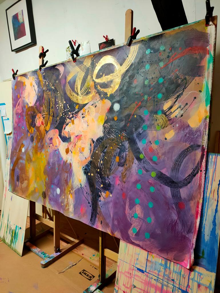 Original Abstract Expressionism Abstract Painting by Krisztina Megyeri