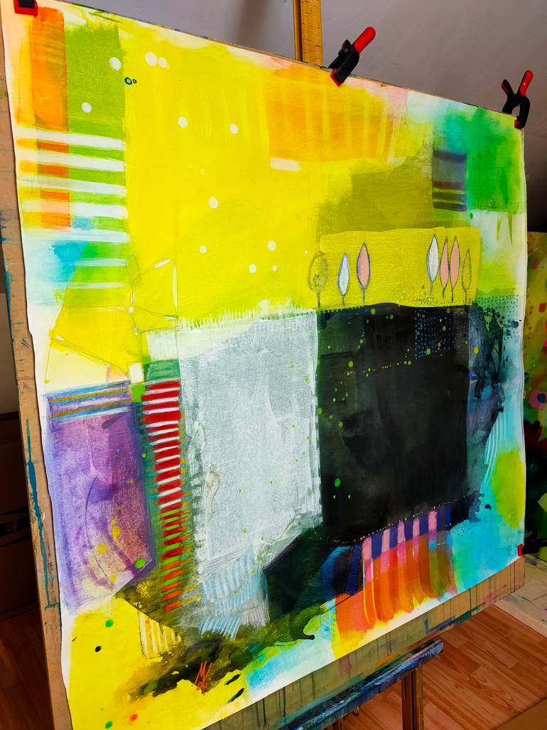 Original Abstract Expressionism Abstract Painting by Krisztina Megyeri