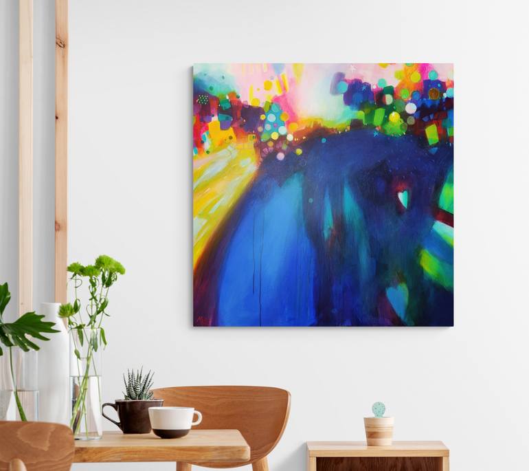 Original Abstract Expressionism Abstract Mixed Media by Krisztina Megyeri