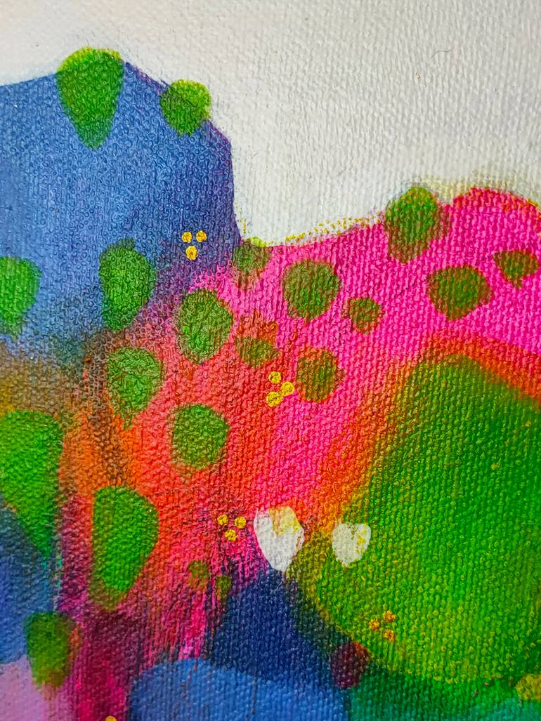Original Abstract Landscape Mixed Media by Krisztina Megyeri