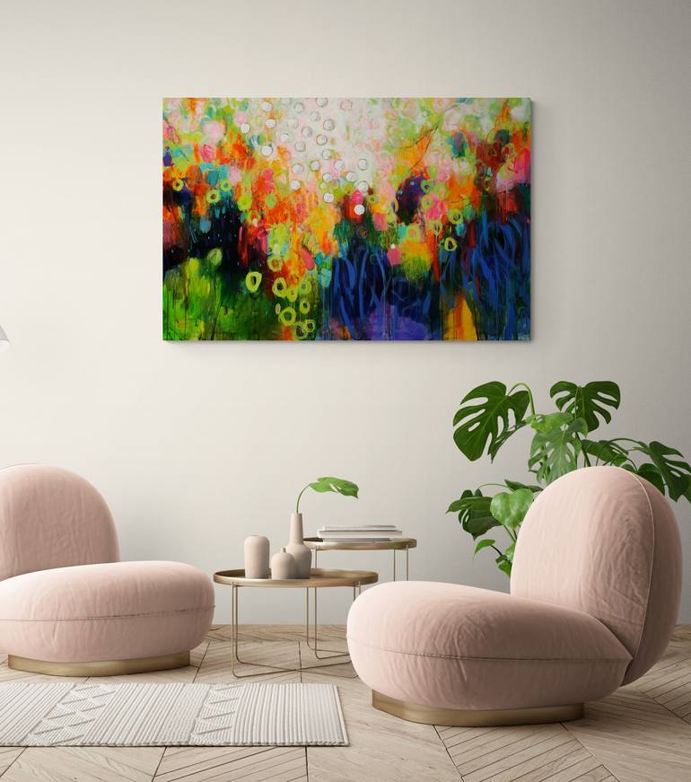 Original Abstract Landscape Painting by Krisztina Megyeri