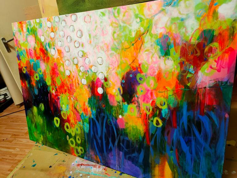 Original Abstract Landscape Painting by Krisztina Megyeri