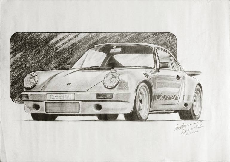 porsche 911 outline drawing