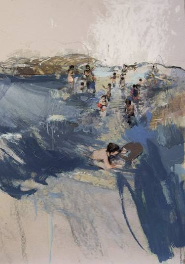Print of Figurative Seascape Paintings by Marta Lafuente