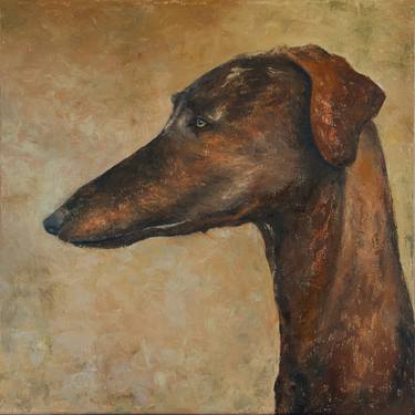 Original Realism Dogs Paintings by Hélène Gélinas