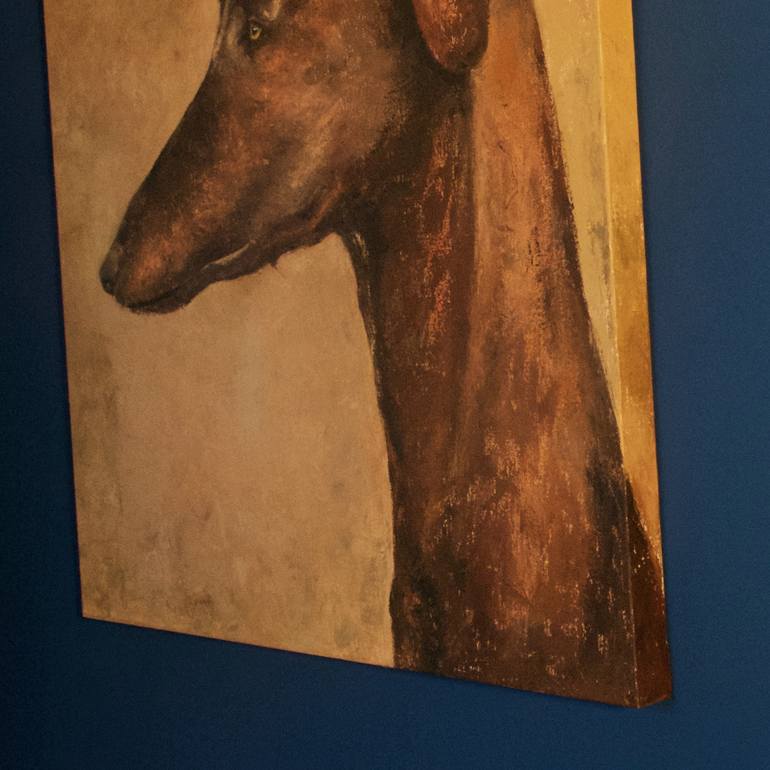 Original Realism Dogs Painting by Hélène Gélinas